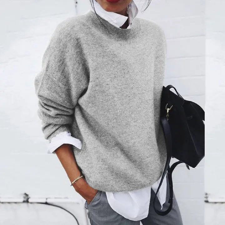 Annika | Damen Oversized Rundhals Kaschmir-Blend Pullover Sweater 3
