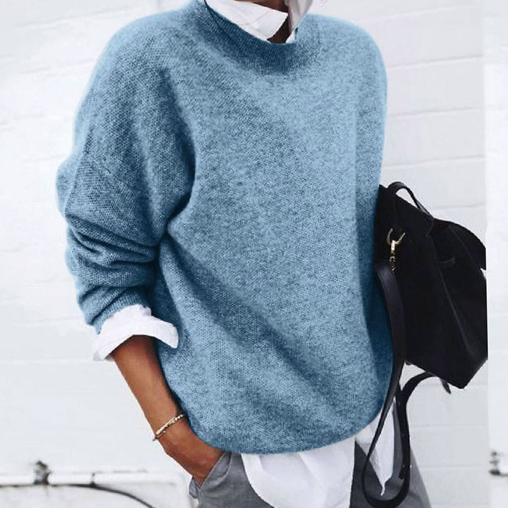 Annika | Wollpullover für Damen Oversized Rundhals Strickpullover 1