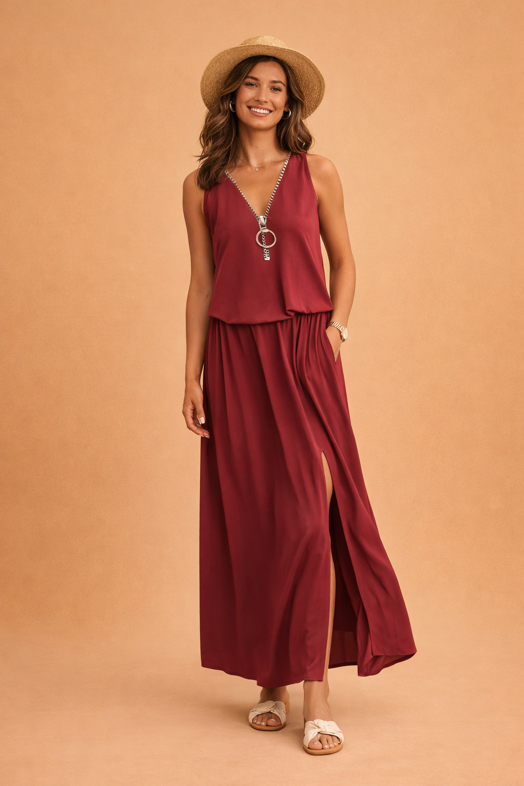 Ärmelloses Damenkleid mit Buchstaben-Print – Modisches Kleid für Sommer, Vielseitig und Bequem 3