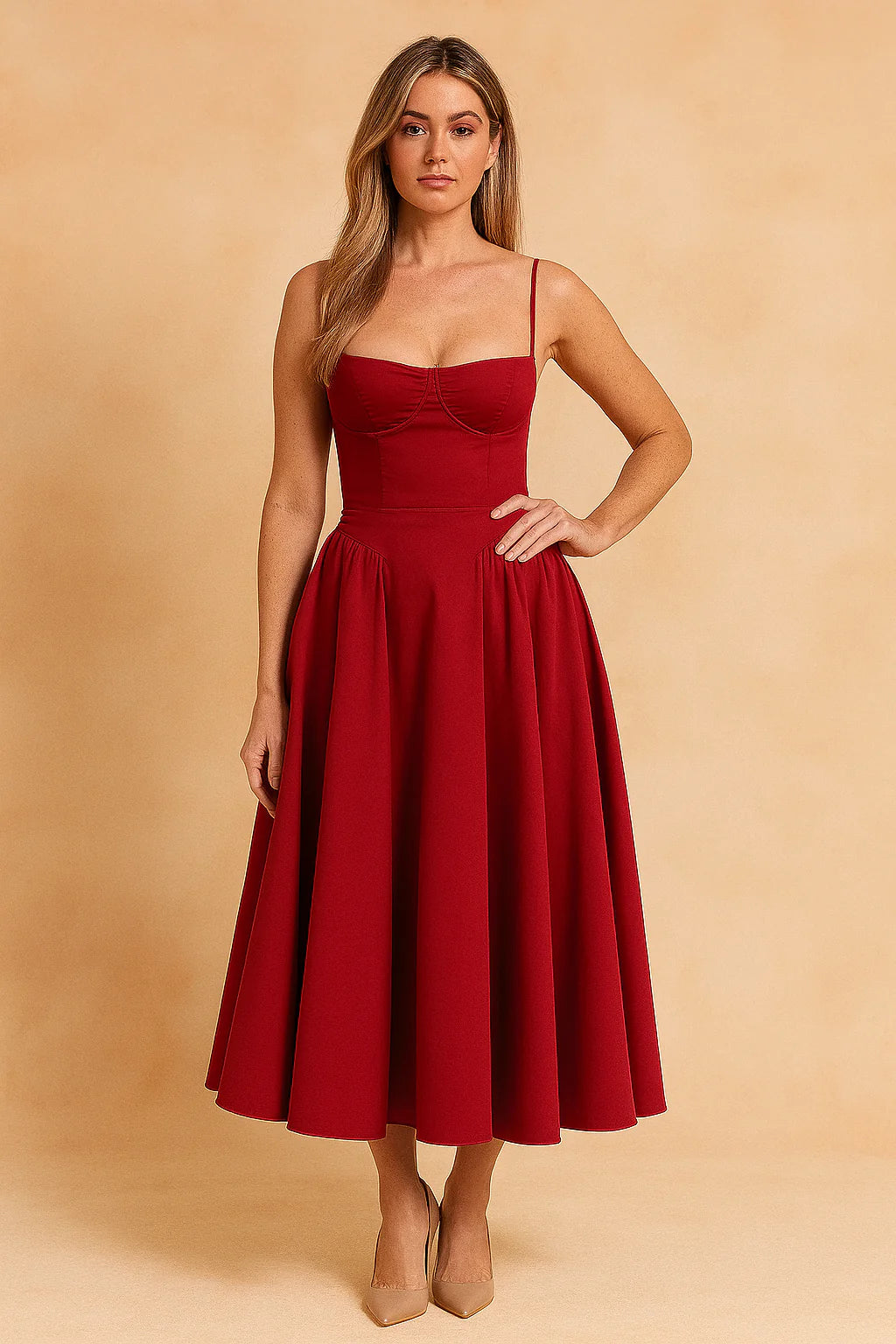 Ärmelloses Midi-Sommerkleid für Damen – Elegantes Design für besondere Anlässe 2