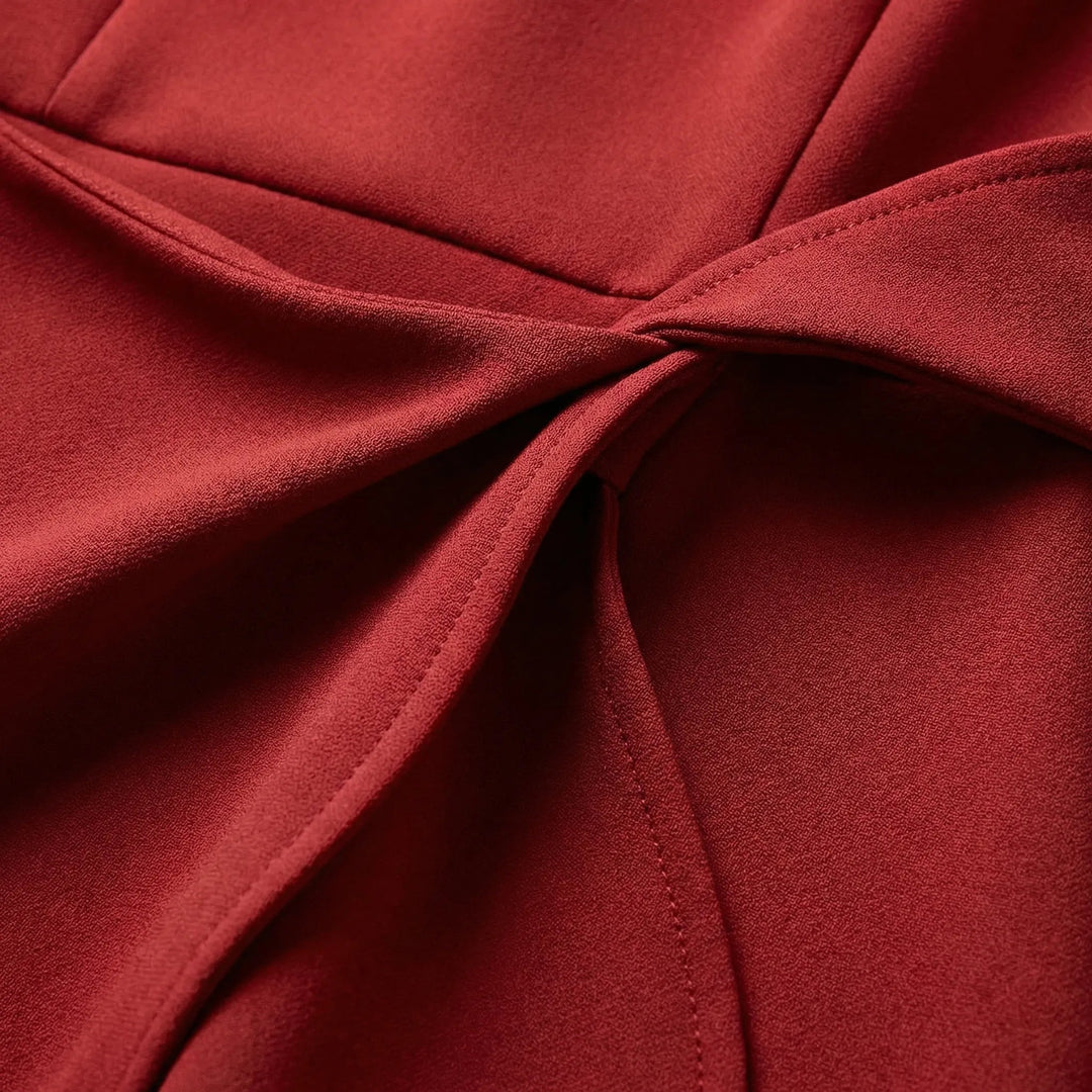 Ärmelloses Midikleid mit Faltendetails für elegante Anlässe 3