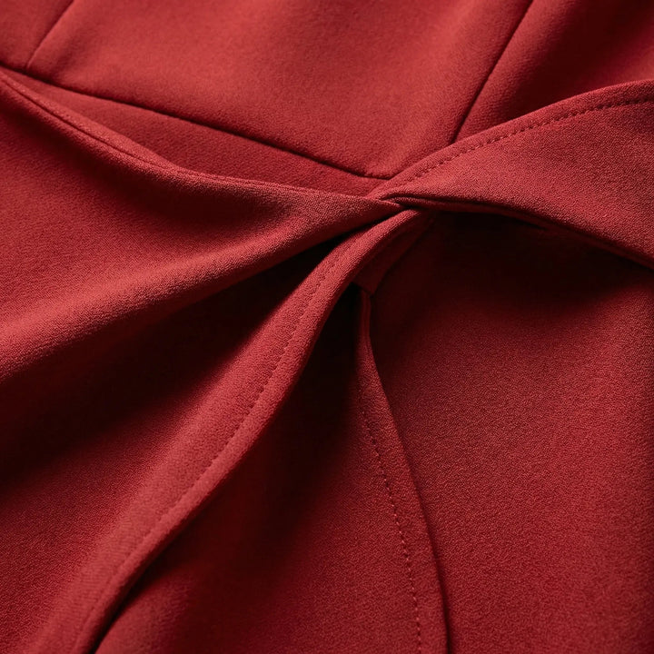 Ärmelloses Midikleid mit Faltendetails für elegante Anlässe 3
