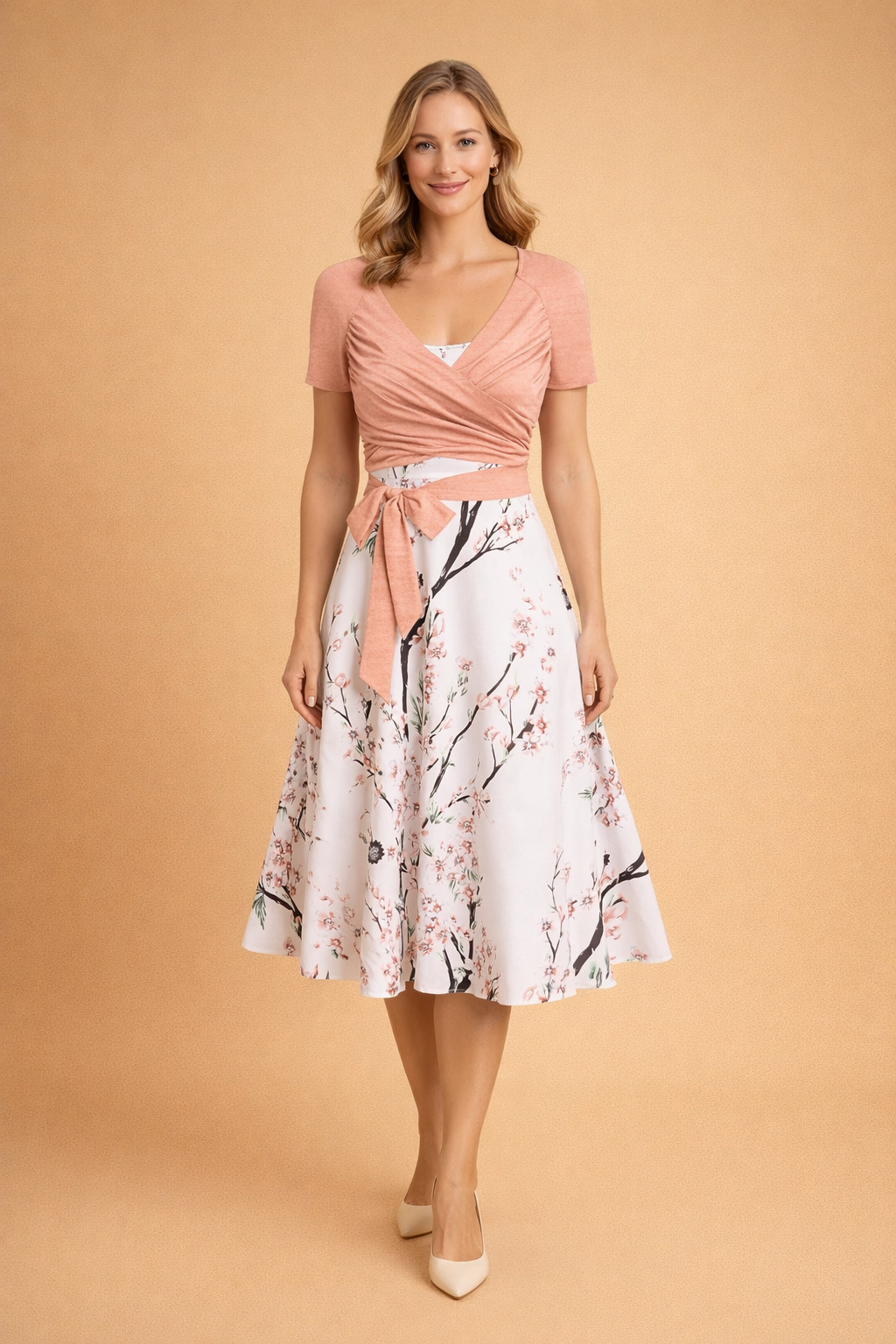 Auffälliges Damenkleid Mit Elegantem Blumendesign – Perfekt Für Sommerliche Anlässe, Stylische Kleider Damen 0