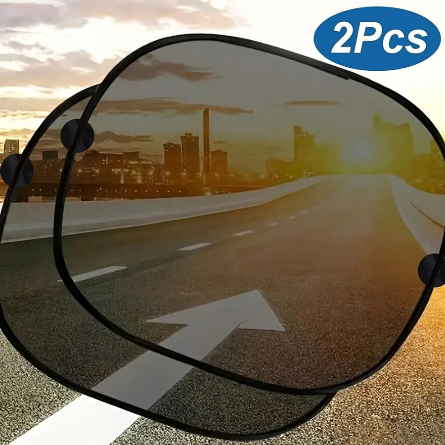 Autoscheiben Sonnenschutz Set – Schwarzes Netz für effektiven UV- und Hitzeschutz im Sommer 1