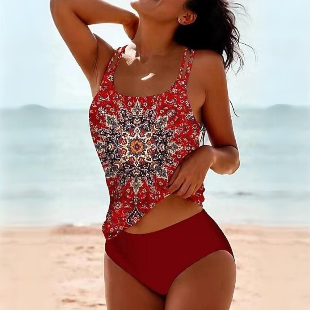 Badeanzug Damen Boho-Stil – Farbenfroher Einteiler für Sommer & Bademode Damen 4