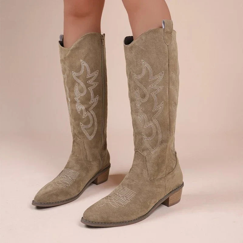 Bexley | Damen Westernstiefel mit weiter Wadenpassform und Seitenreißverschluss 3
