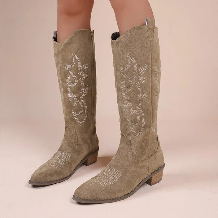 Bexley | Damen Westernstiefel mit weiter Wadenpassform und Seitenreißverschluss 3