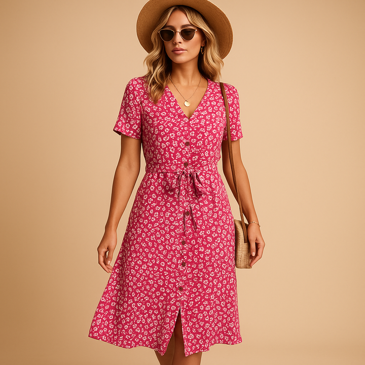 Blumen-Midi-Kleid für Damen - Luftig und Elegant für den Sommer 4