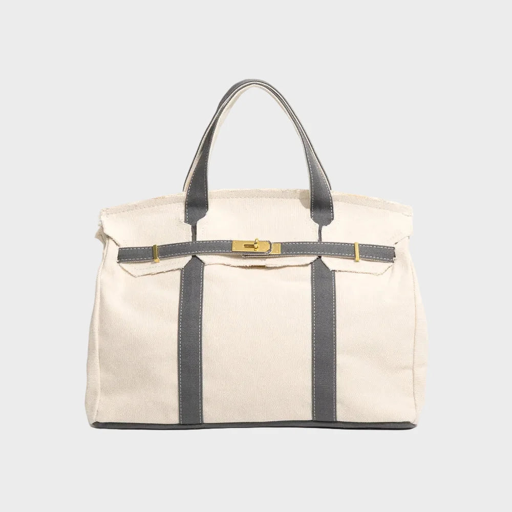 Boatkin Damen Tote Bag aus Canvas mit strukturierter Optik 4