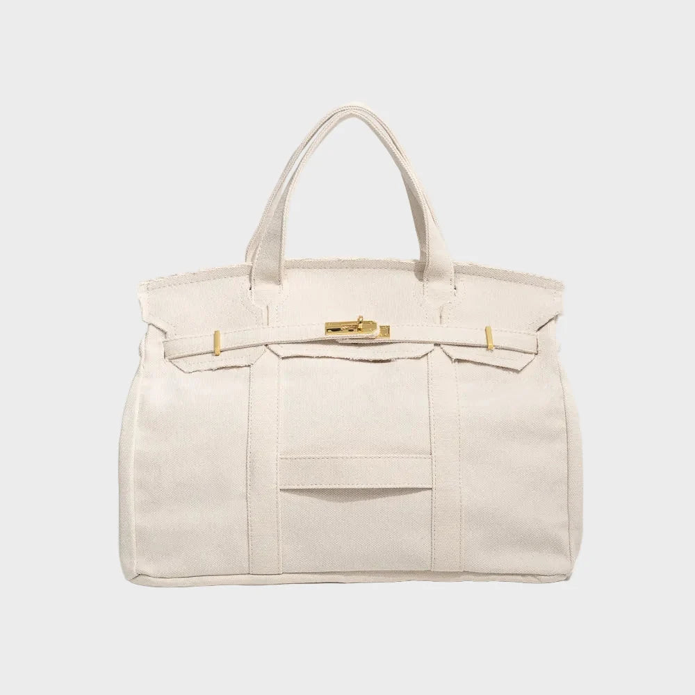 Boatkin Damen Tote Bag aus Canvas mit strukturierter Optik 5