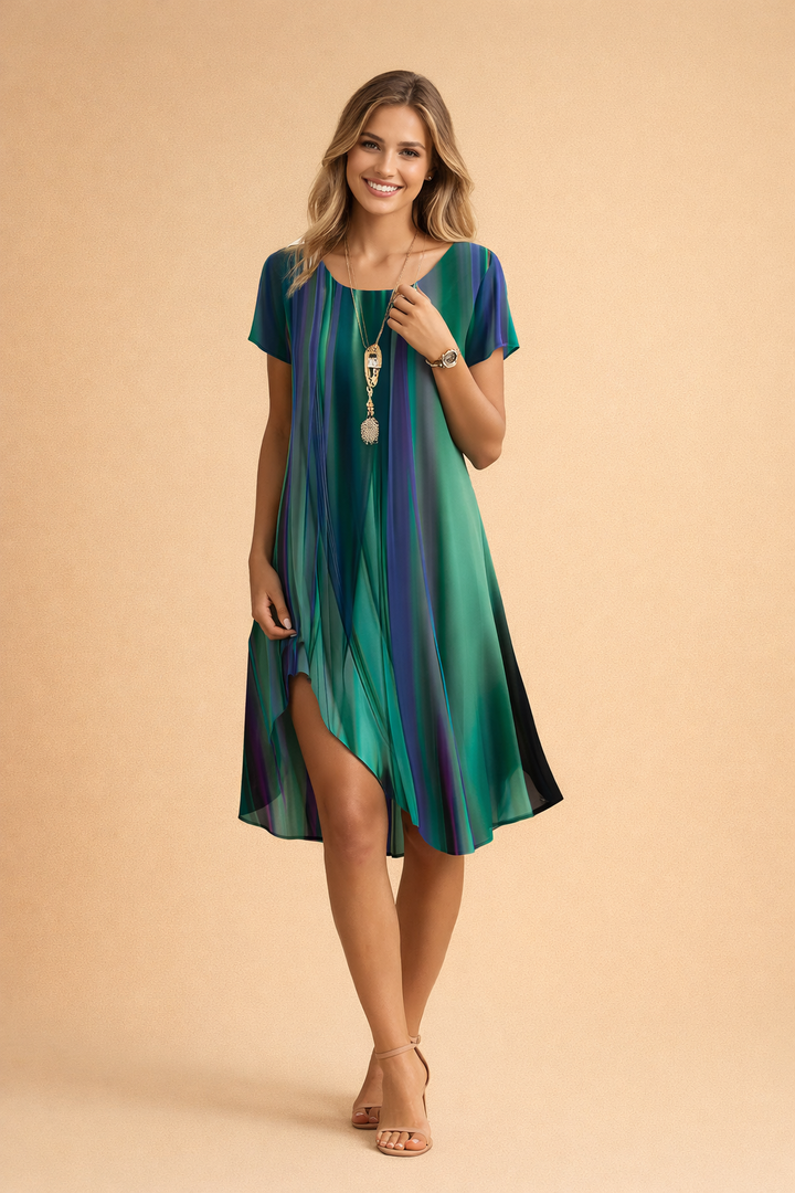 Boho-Kleid mit Farbverlauf für Damen – Lässiger Sommerlook 0