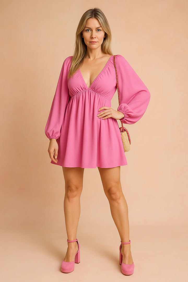 Boho-inspiriertes langärmliges Sommerkleid für Damen - Elegantes Freizeitkleid 8