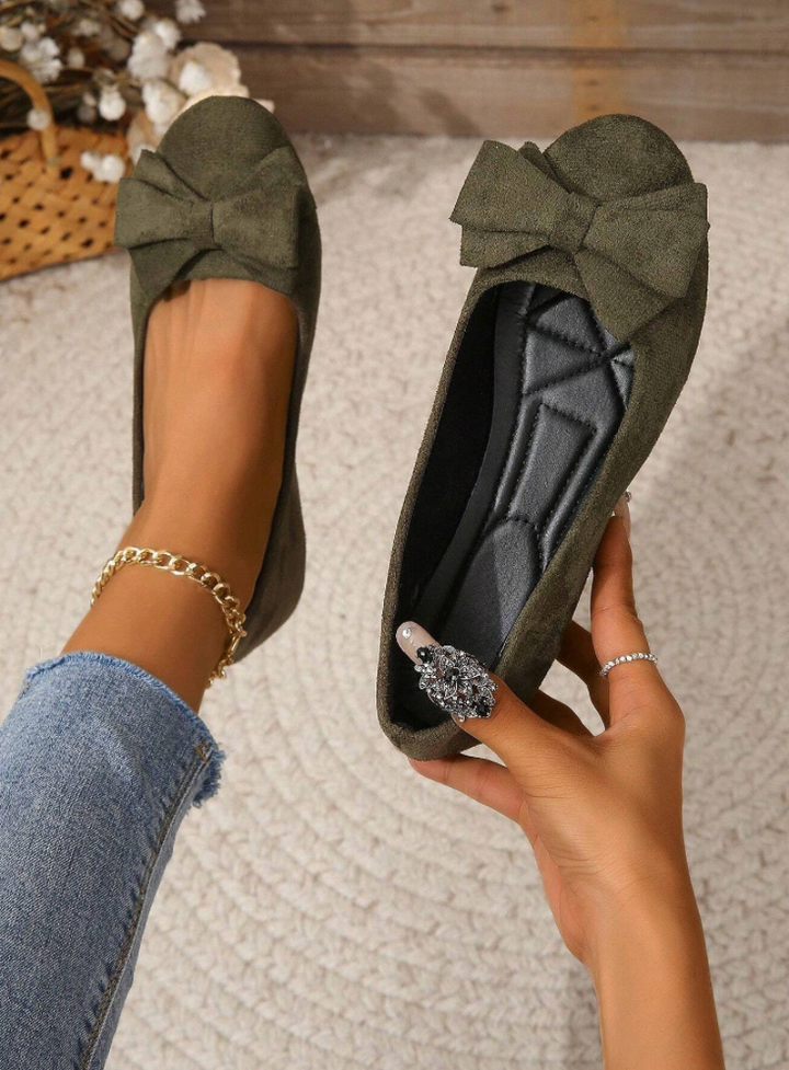 Damen Ballerinas mit Schleifendetail – Stilvolle Flats für Alltag und Büro 1