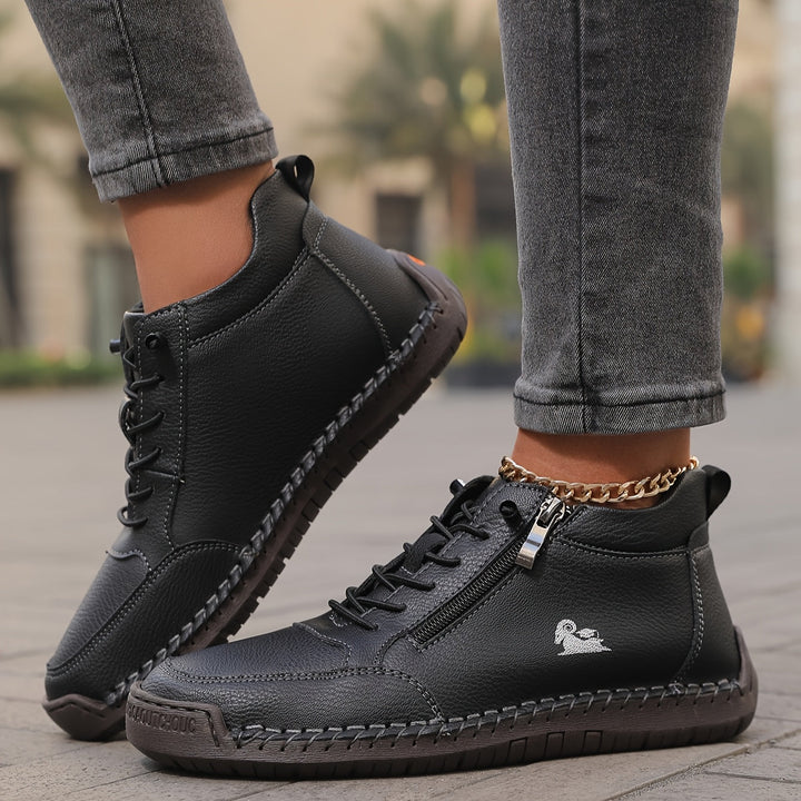 Damen Bequeme Schnürschuhe mit Reißverschluss für Alltag und Komfort 6