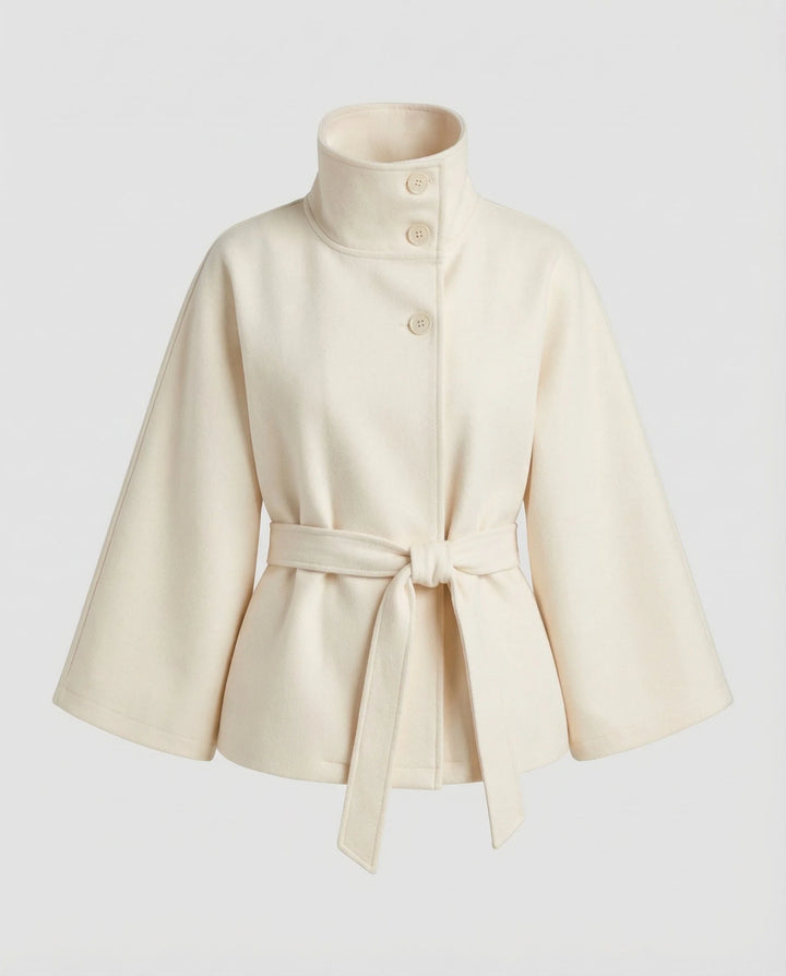 Damen Cape-Jacke mit Gürtel 3