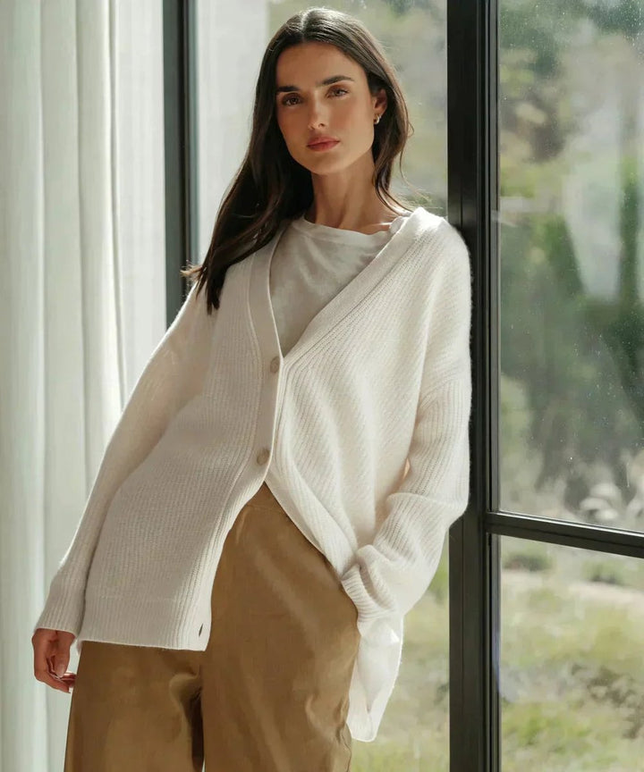 Damen Cardigan mit lockerer Passform und V-Ausschnitt für elegante Casual Looks 7