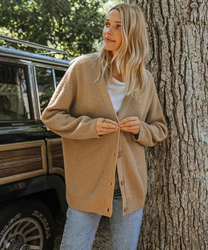 Damen Cardigan mit lockerer Passform und V-Ausschnitt für elegante Casual Looks 8