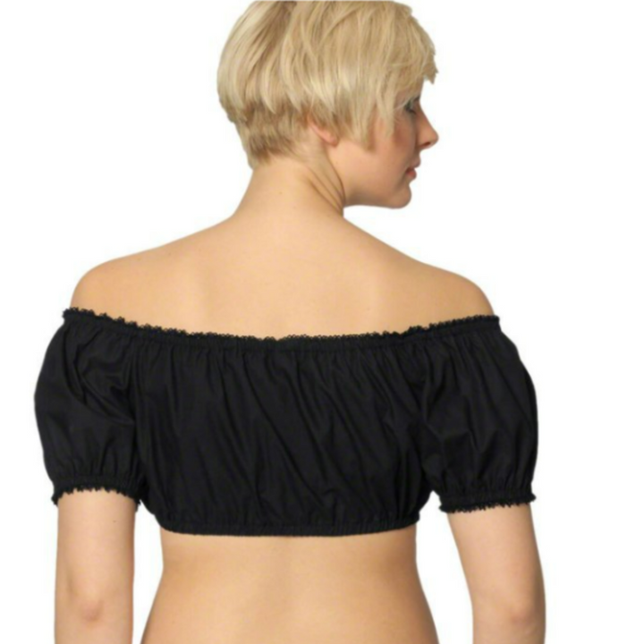 Damen Crop Top Weiß Mit Puffärmeln, Schulterfrei & Raffung – Verspielte Crop Bluse Für Sommerfest & Alltag 2