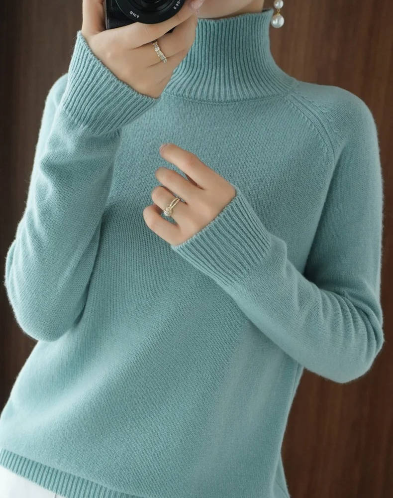 Damen Kaschmir Rollkragenpullover 1