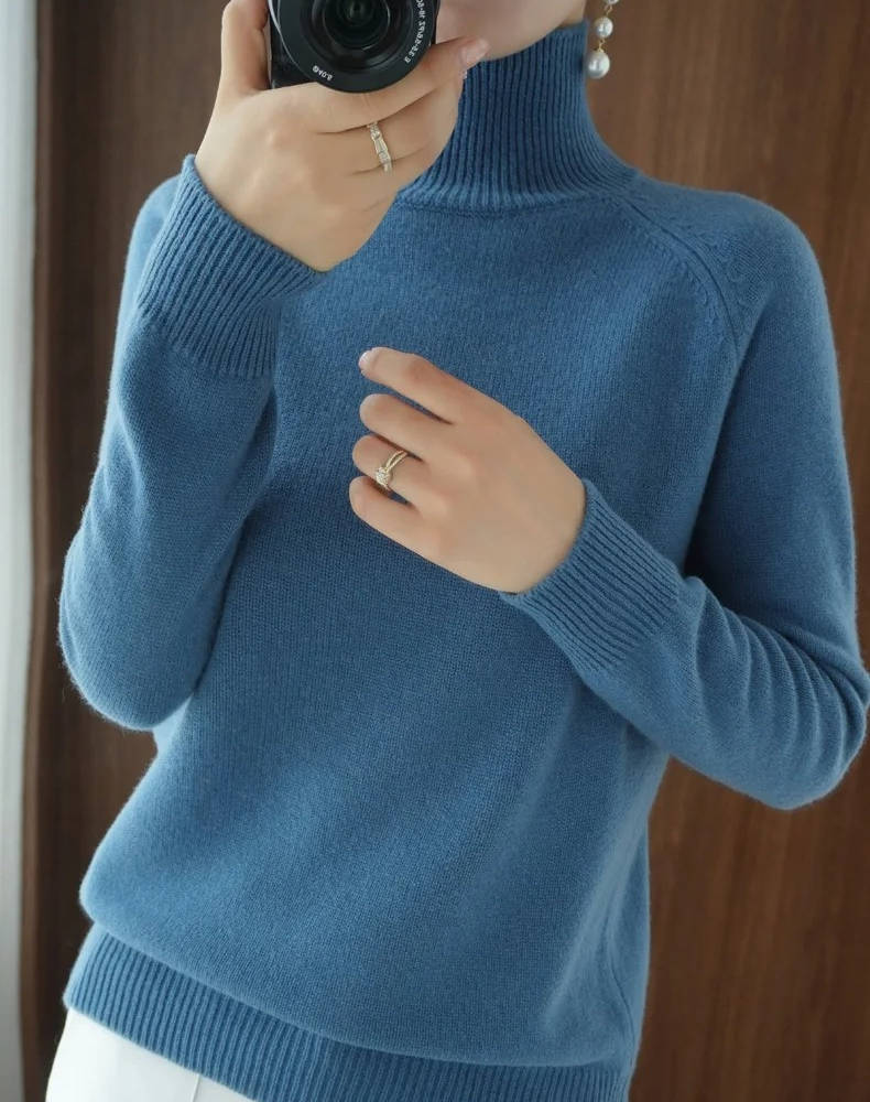 Damen Kaschmir Rollkragenpullover 2