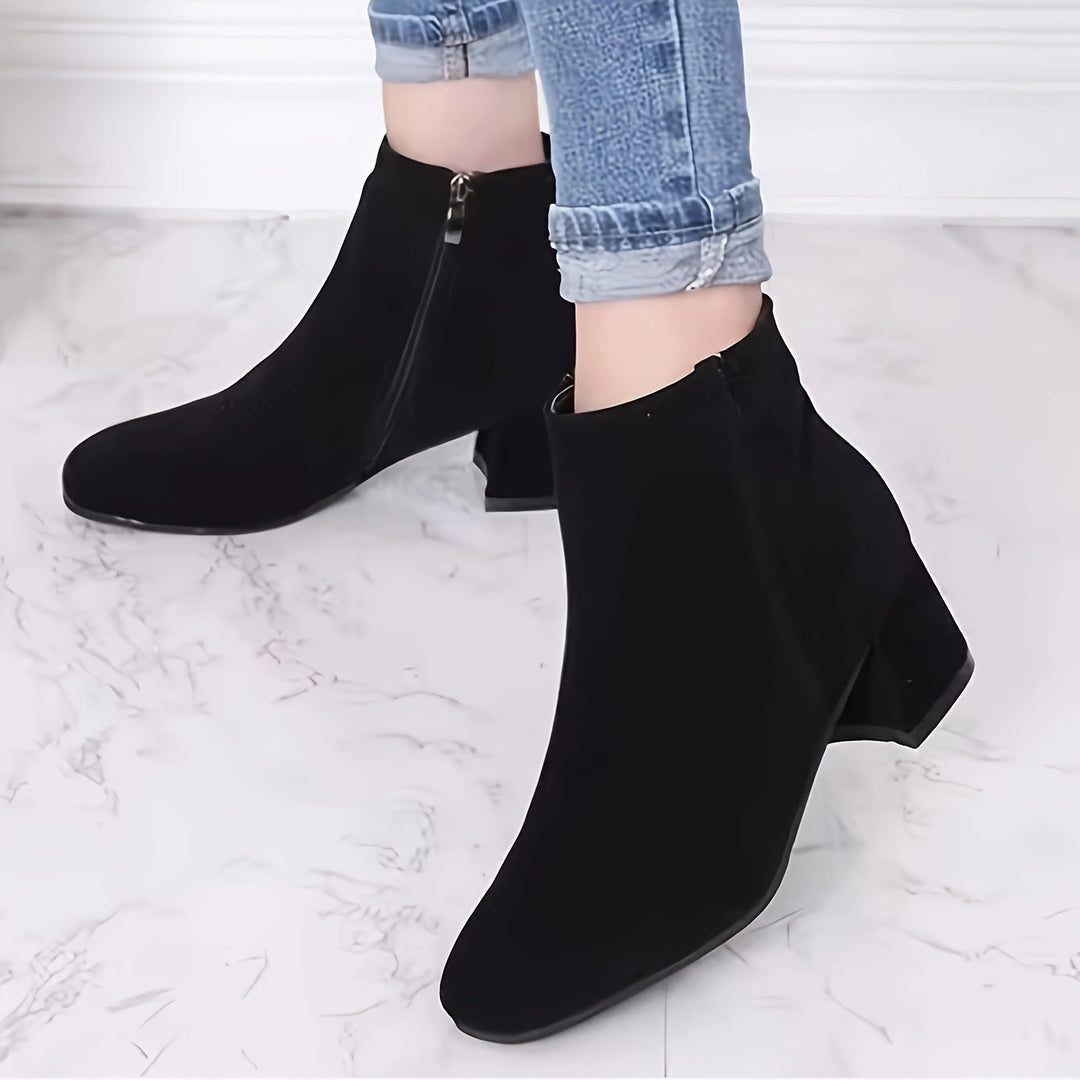 Damen Klassische Knöchelstiefel mit Orthopädischer Arch Support und Blockabsatz 2