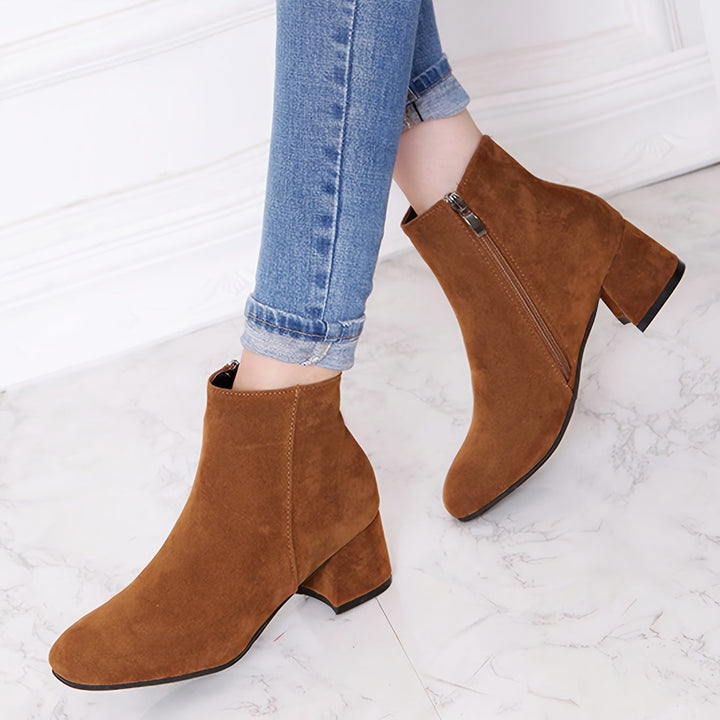 Damen Klassische Knöchelstiefel mit Orthopädischer Arch Support und Blockabsatz 3