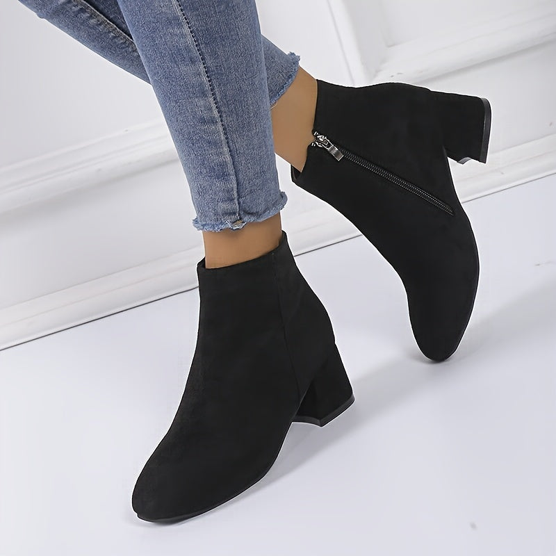 Damen Klassische Knöchelstiefel mit Orthopädischer Arch Support und Blockabsatz 4