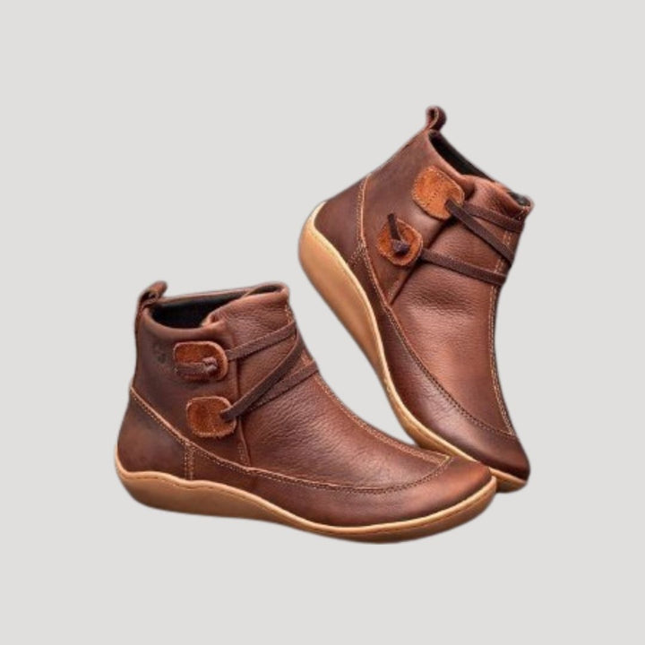 Damen Knöchelriemen Stiefel mit Orthopädischer Arch Support für Frühling und Alltag 0