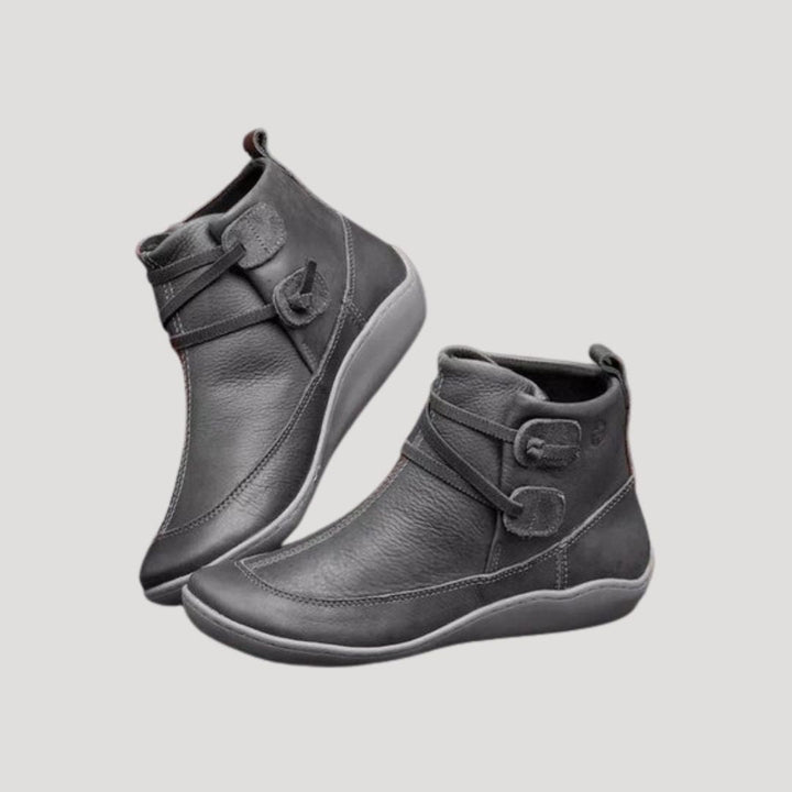 Damen Knöchelriemen Stiefel mit Orthopädischer Arch Support für Frühling und Alltag 2