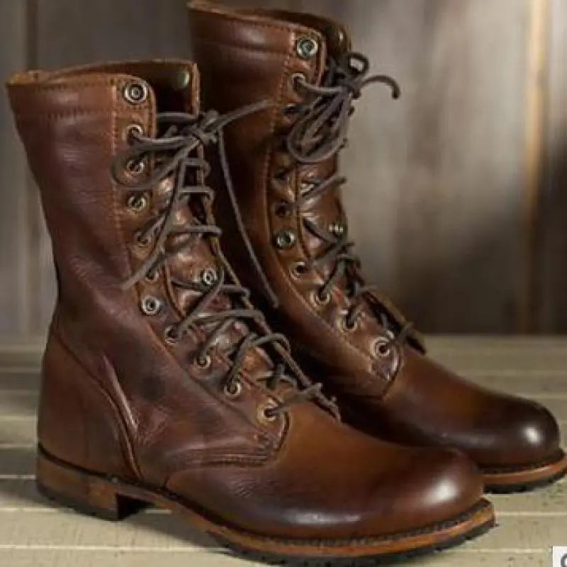 Damen Leder Schnürstiefel mit Orthopädischer Fußbettung und Arch Support für Herbst und Winter 0