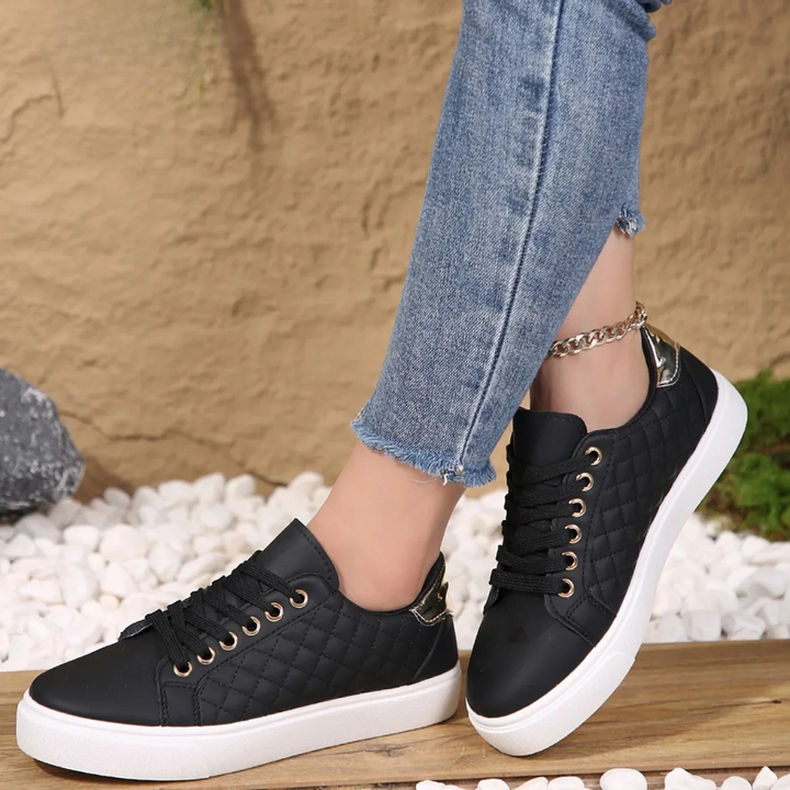 Damen Orthopädische Sneaker mit Gepolsterter Schnürung und Arch Support für Alltag 1