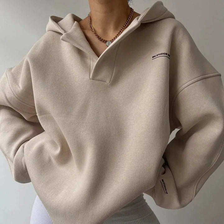 Damen Oversize Hoodie Lässiger Lounge Pullover Komfortabel Freizeit 2