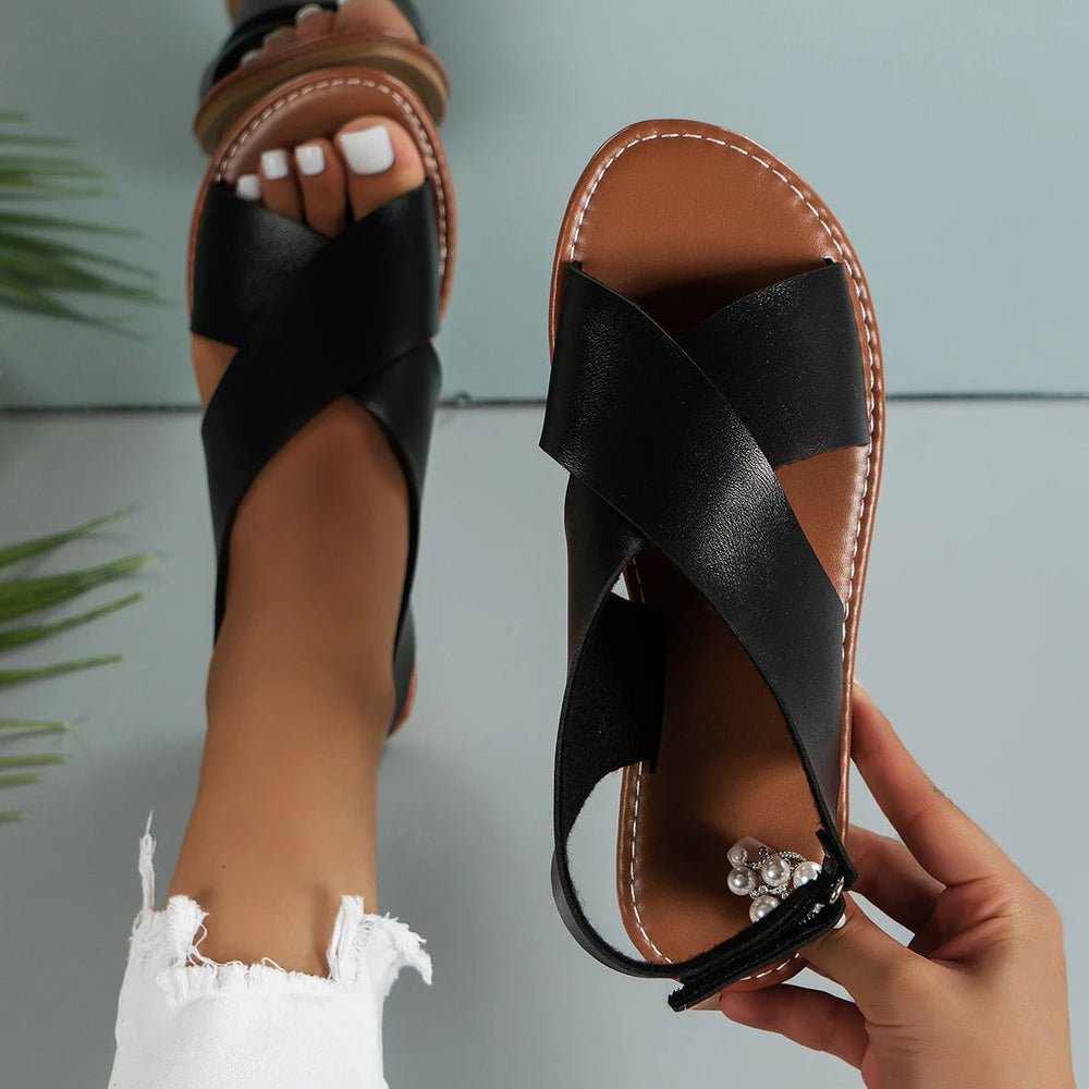 Damen Sandalen mit Schnalle – Elegante Ledersandalen für den Sommer 1