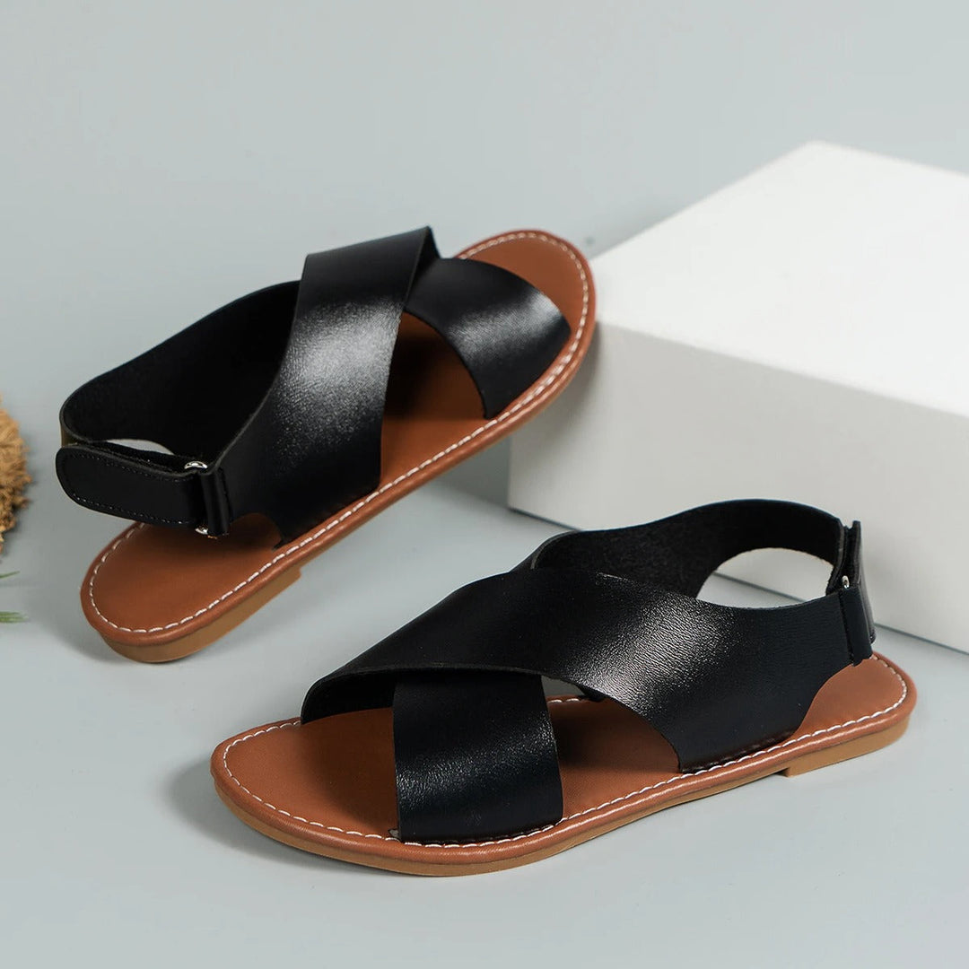 Damen Sandalen mit Schnalle – Elegante Ledersandalen für den Sommer 2