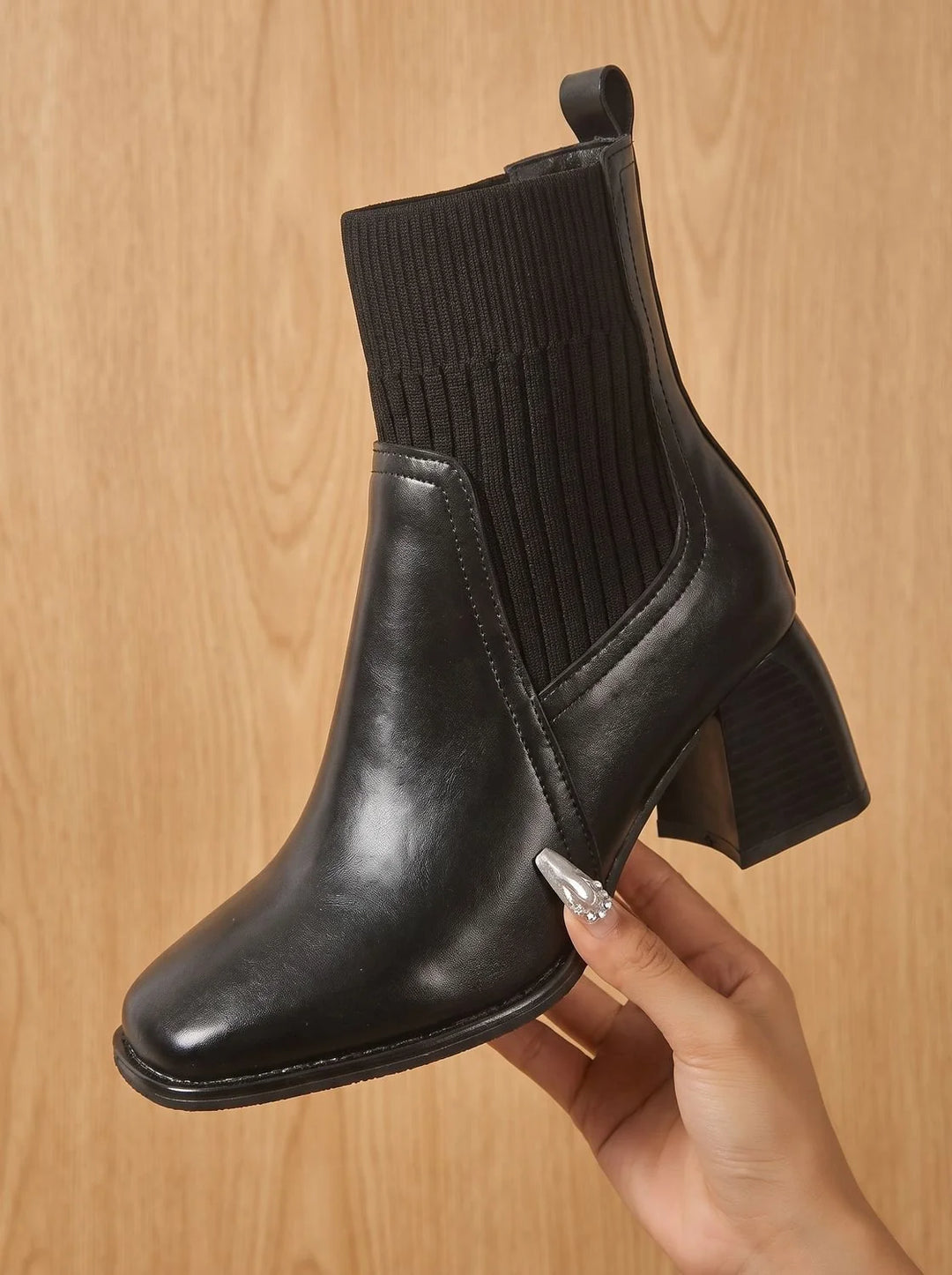 Damen Schlupf-Stiefeletten mit Orthopädischer Arch Support und Blockabsatz Braun 3