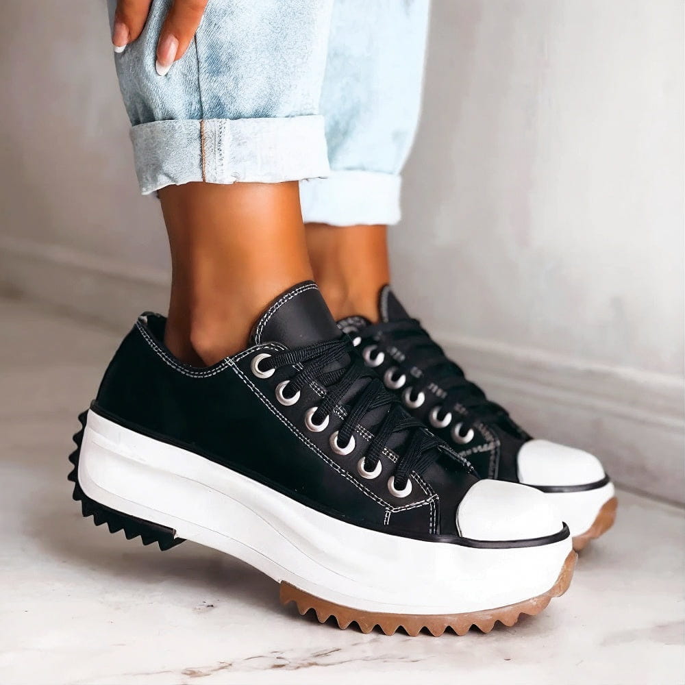 Damen Schnürsneaker mit Orthopädischer Fußbett und Arch Support für Alltag und Freizeit 2
