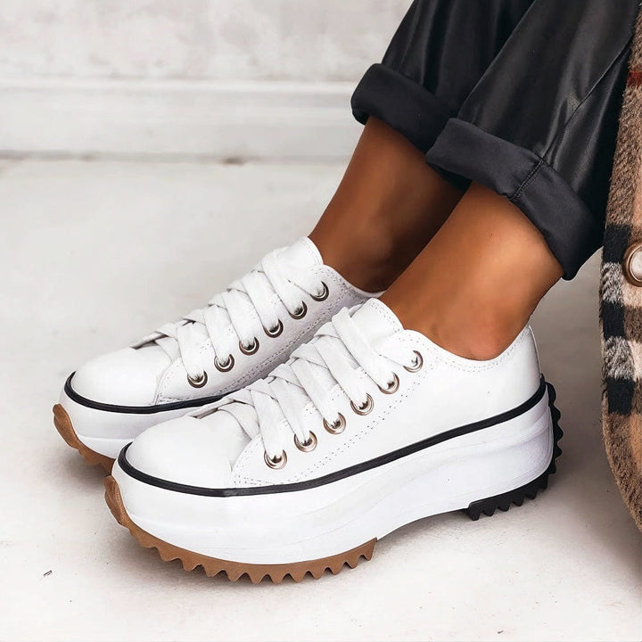 Damen Schnürsneaker mit Orthopädischer Fußbett und Arch Support für Alltag und Freizeit 3