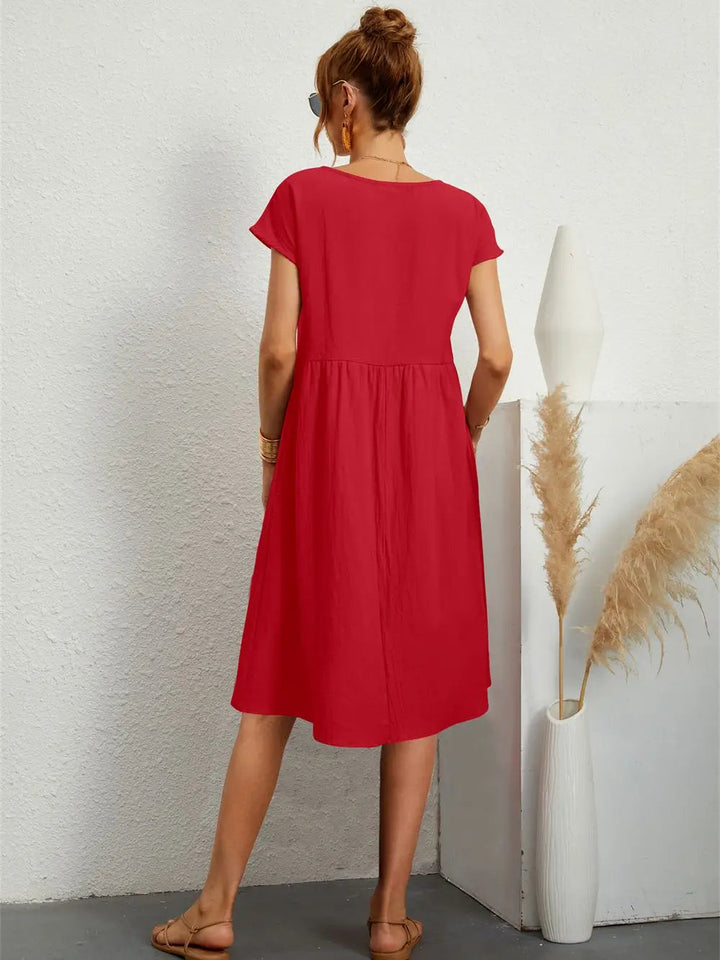 Damen Sommerkleid mit Taschen – Elegantes, lässiges Design für warme Tage 2