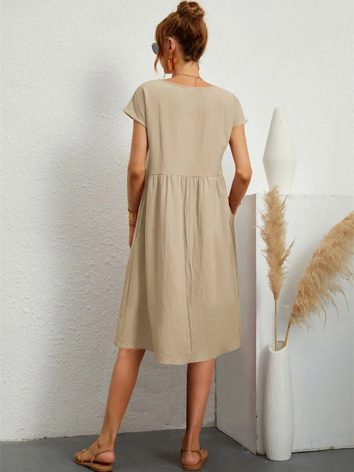 Damen Sommerkleid mit Taschen – Elegantes, lässiges Design für warme Tage 4