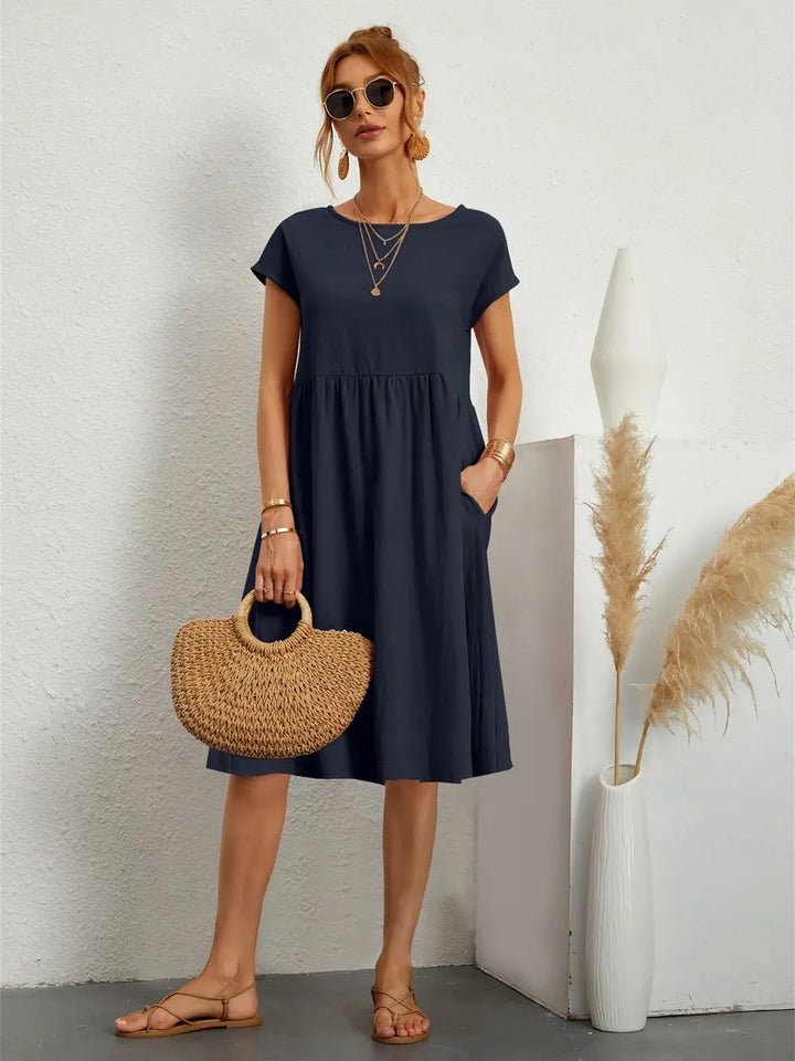 Damen Sommerkleid mit Taschen – Elegantes, lässiges Design für warme Tage 5