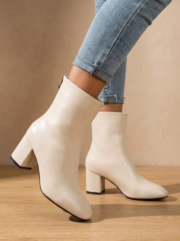 Damen Stiefeletten Schwarz mit Orthopädischer Arch Support und Blockabsatz, Elegante Stiefel für Komfort und Stil 5