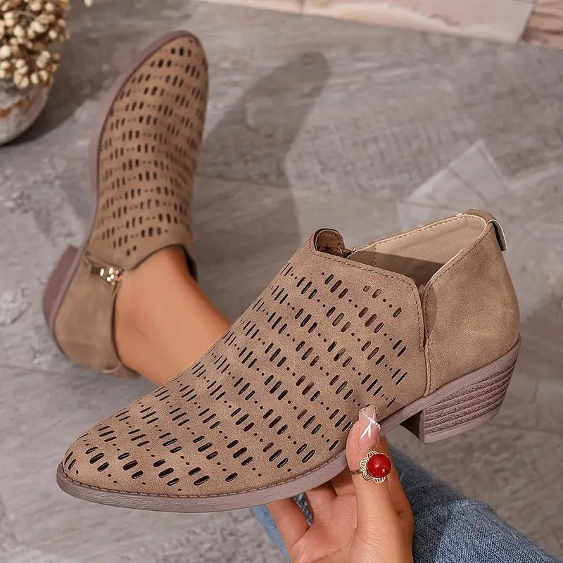Damen Stiefeletten mit Atmungsaktiven Cutouts für Frühling Komfort 2