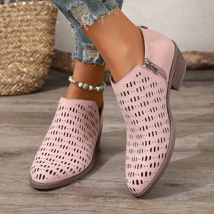 Damen Stiefeletten mit Atmungsaktiven Cutouts für Frühling Komfort 4
