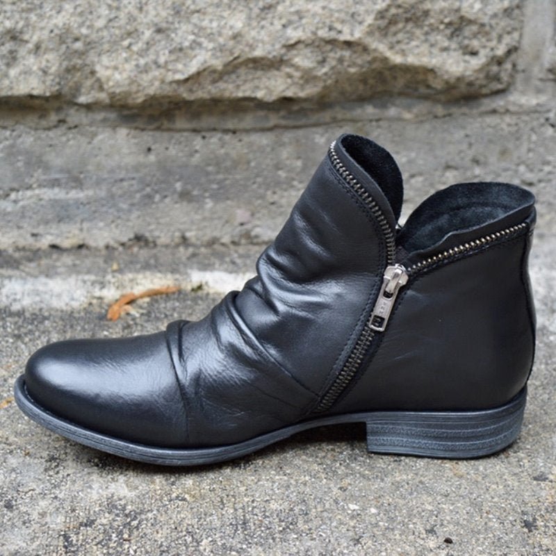 Damen Stiefeletten mit Orthopädischer Arch Support und Seitlichem Reißverschluss 0