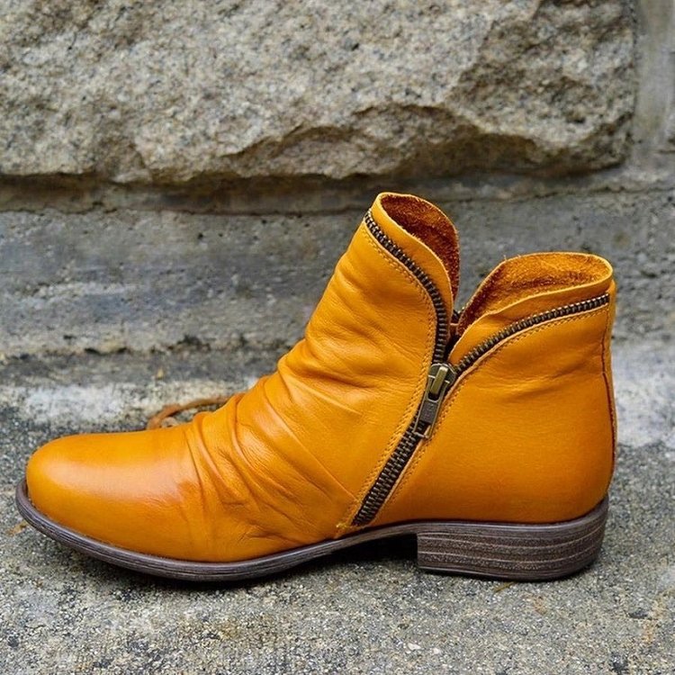 Damen Stiefeletten mit Orthopädischer Arch Support und Seitlichem Reißverschluss 1