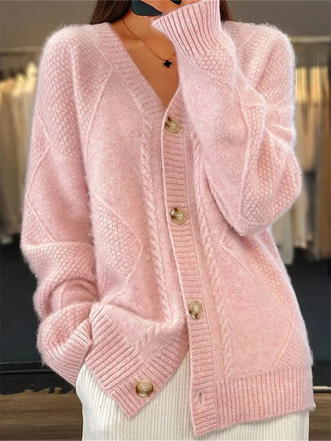 Damen Strickjacke Pullover Elegant Vielseitig für Alltag und Büro 1