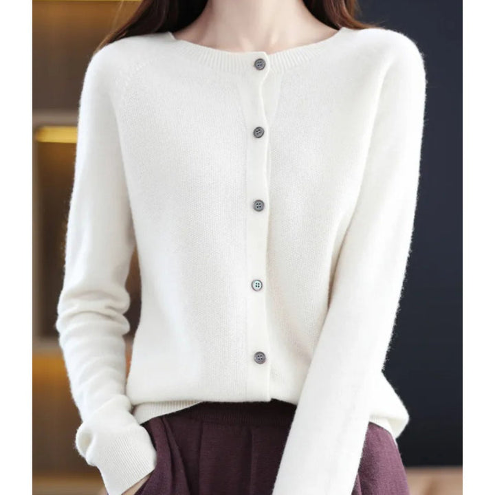Damen Strickjacke Übergröße mit Knopfleiste Komfortable Warme Cardigan 4