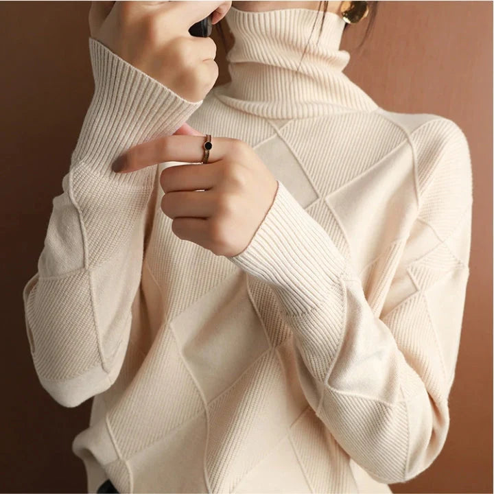 Damen Strickpullover Oversize mit Rollkragen Warm und Stylisch für Herbst und Winter 6