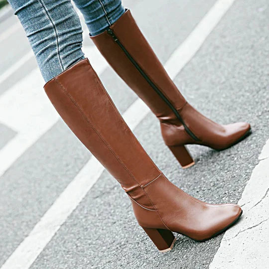 Damen Winterstiefel mit hohem Absatz und stilvoller Eleganz für kalte Tage 5