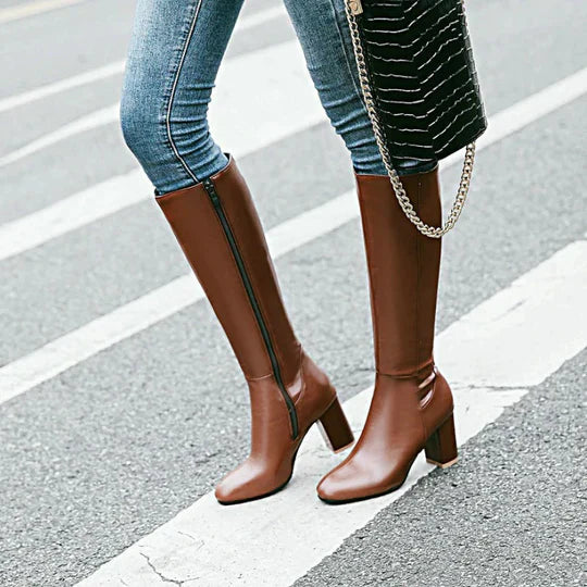 Damen Winterstiefel mit hohem Absatz und stilvoller Eleganz für kalte Tage 6
